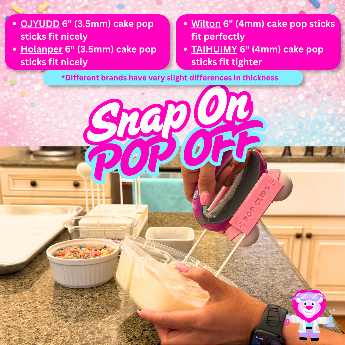 Cake Pop Massager Clips