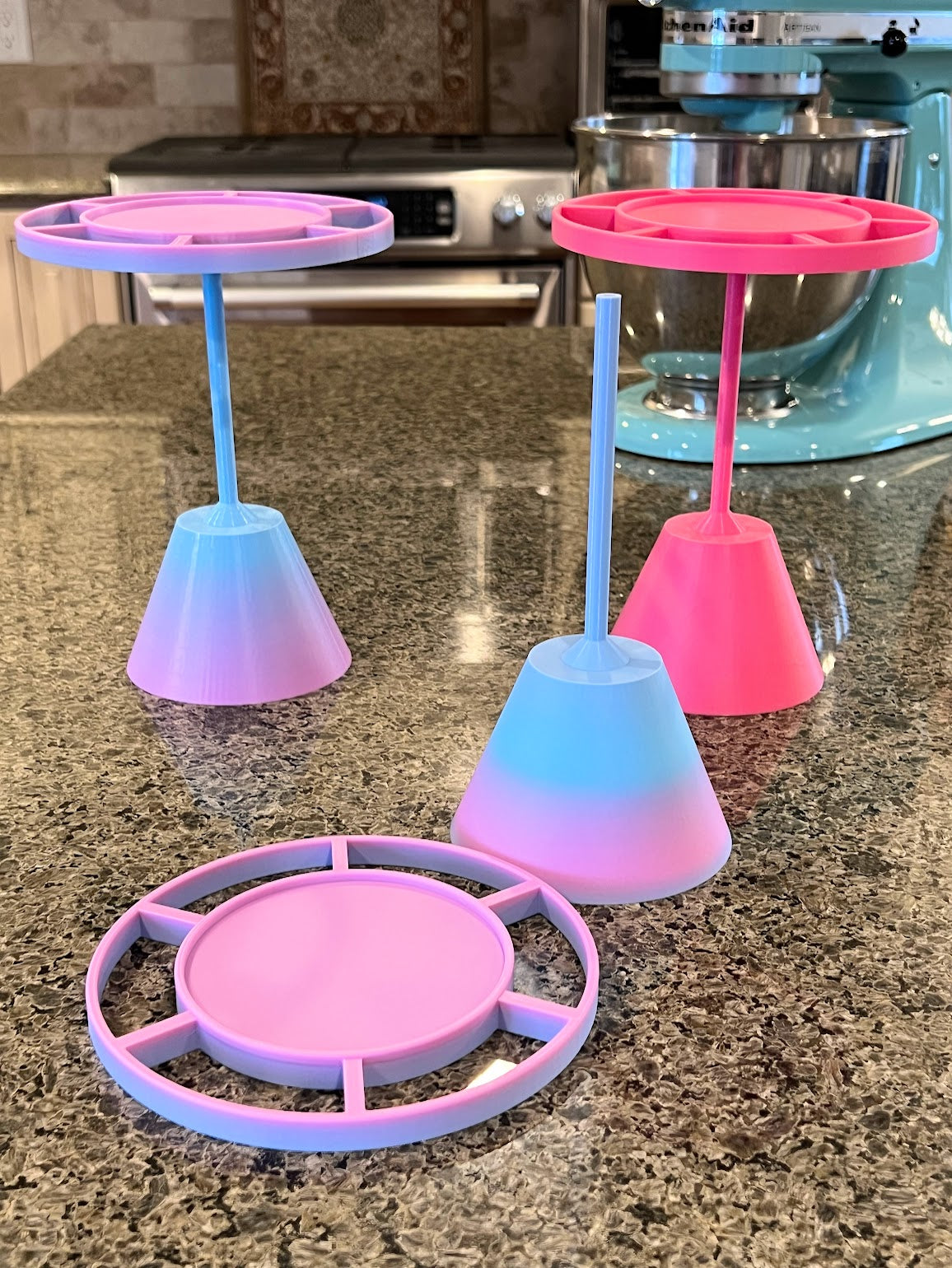 Cookie Rack Display Unicorn Blend and Hot Pink with Top Removed