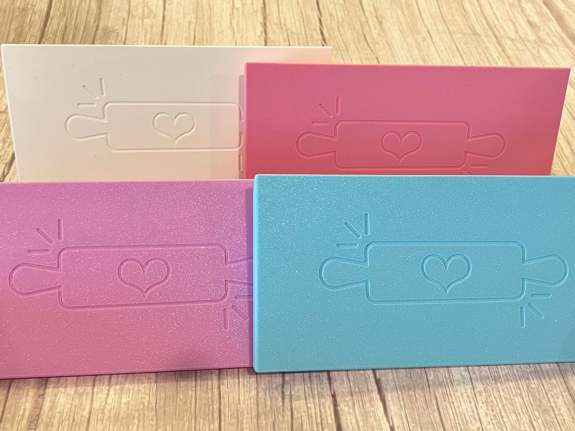 Heat Sealer Tables showing white, lavender, pink and light blue options. 