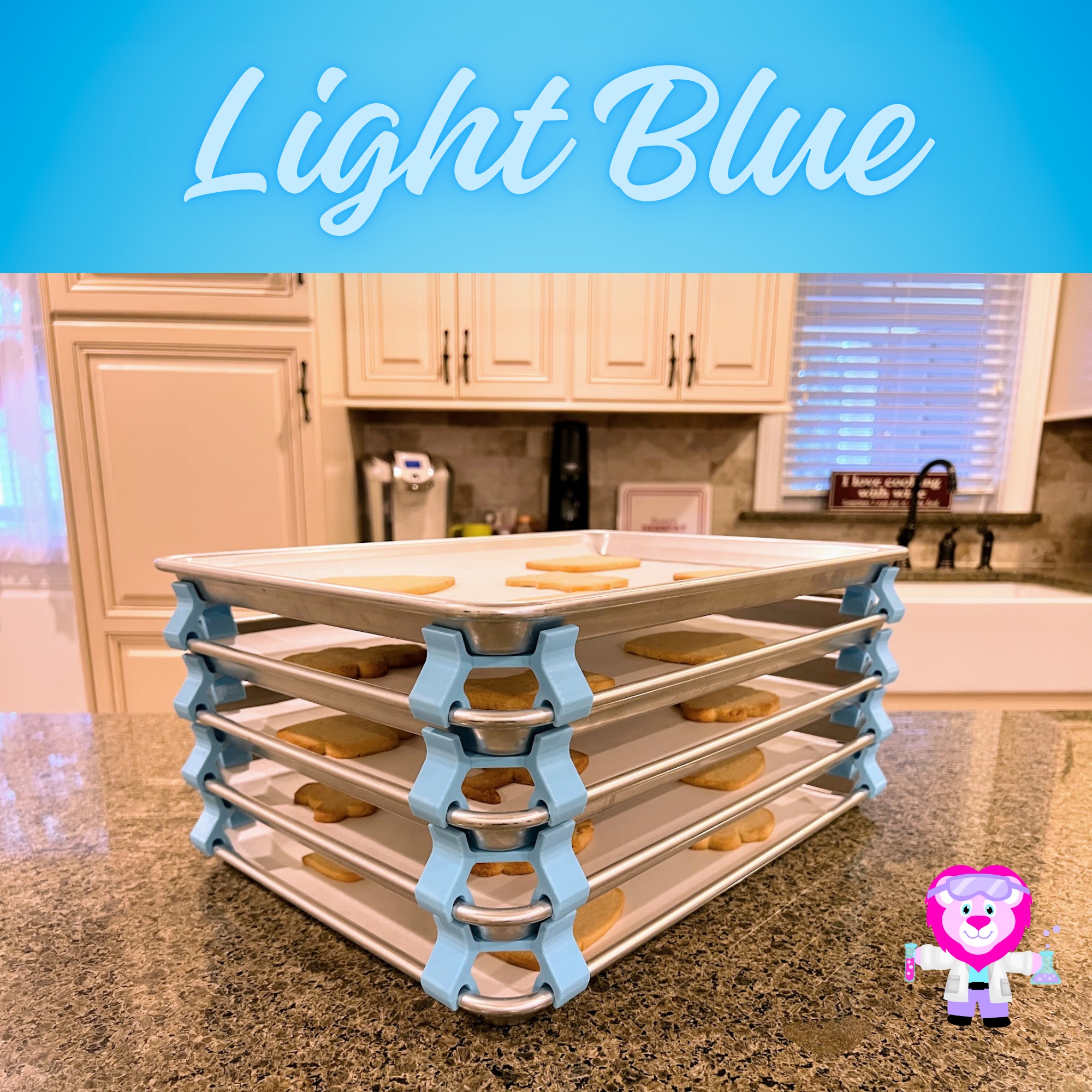 baking sheet stacker best gifts for cookie bakers light blue