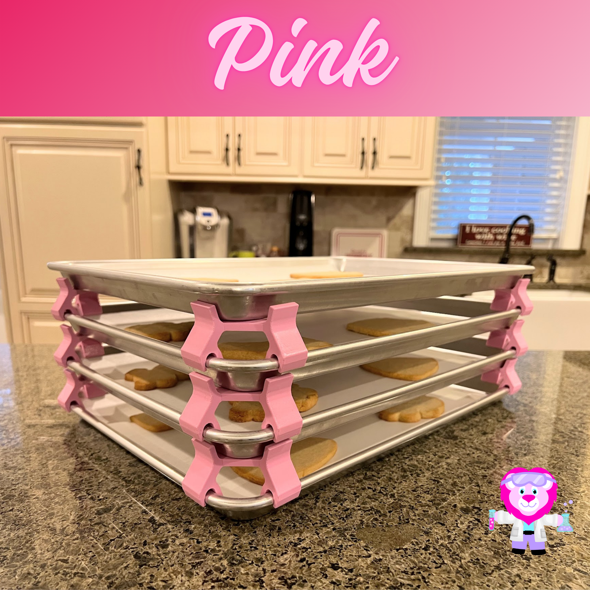 baking sheet stacker best gifts for cookie bakers pink