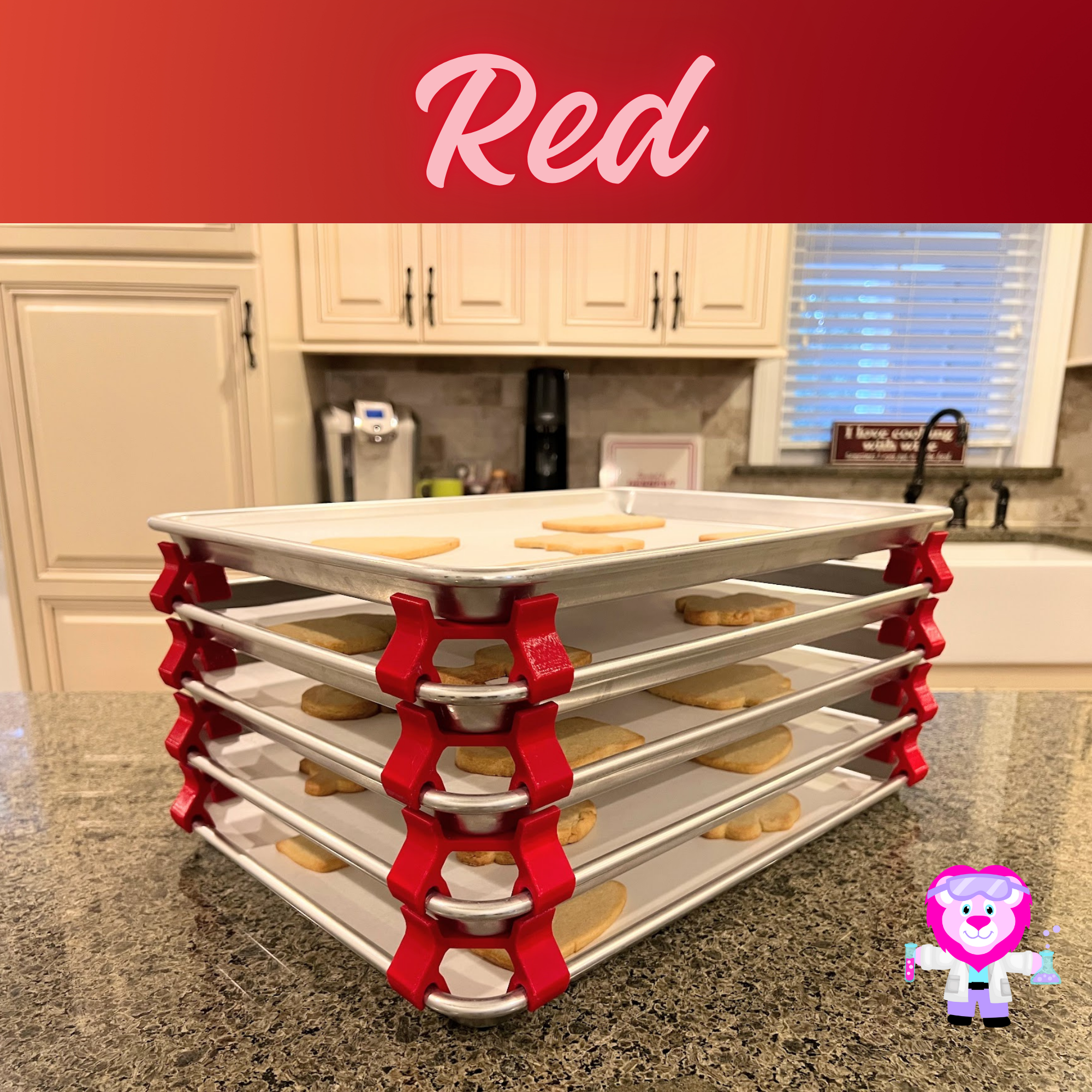baking sheet stacker best gifts for cookie bakers red