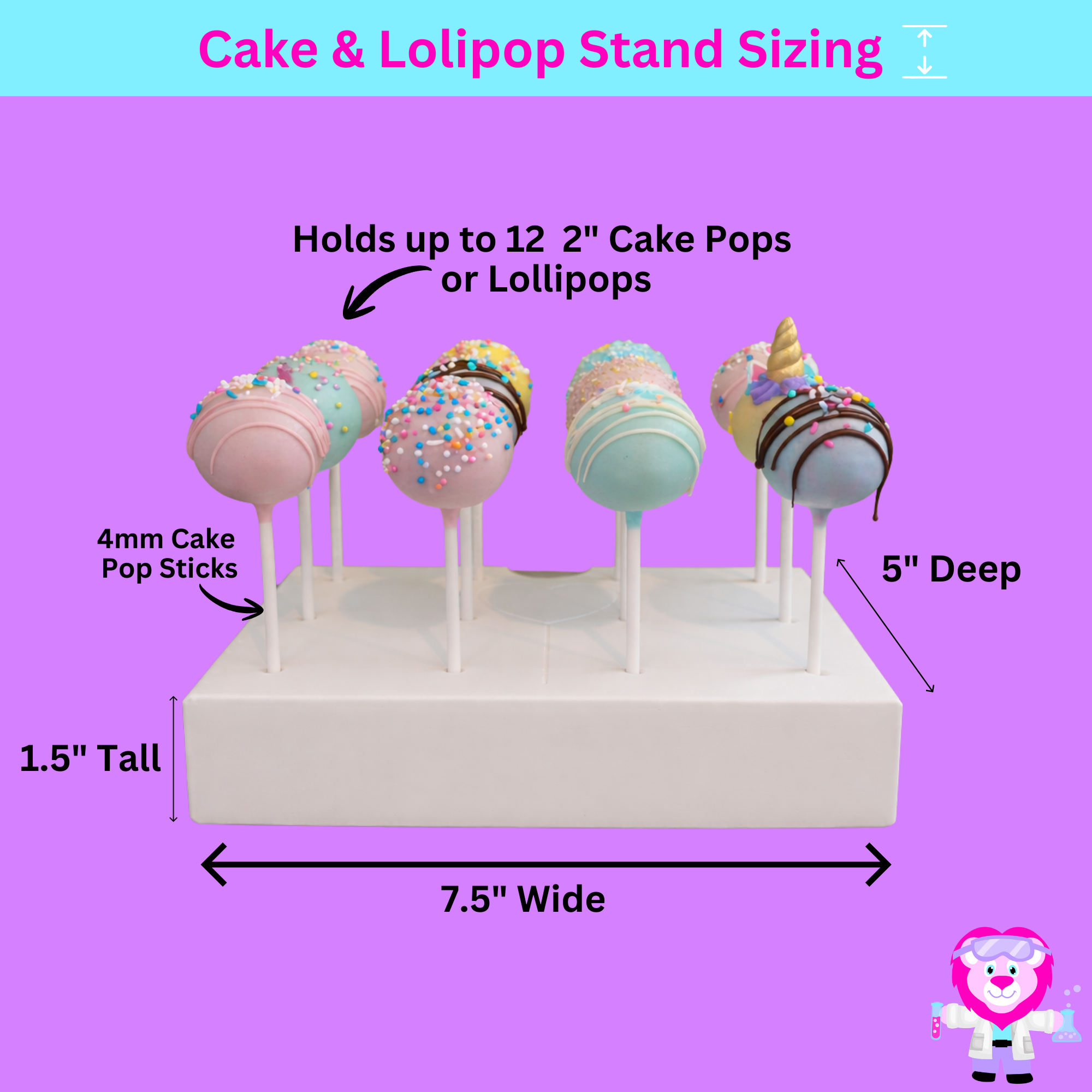 aufbewahrung cake pops Easy Cake Pop Stand – 12 Hole Cake Pop Holder with Stick Storage